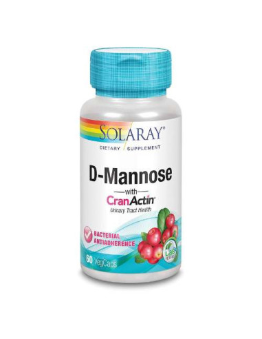Solaray D-Mannose 500mg, 60 Cápsulas: Salud del Tracto Urinario