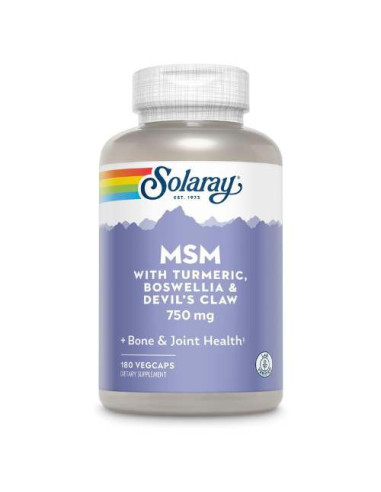 Solaray MSM 750mg, 100 Cápsulas: Salud Articular y Tejidos Conjuntivos