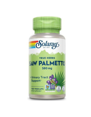 Solaray Saw Palmetto 585mg, 100 Cápsulas: Salud Prostática y Hormonal