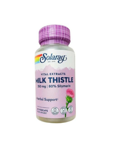 Solaray Cardo Mariano 350mg, 30 Cápsulas: Protección Hepática Natural