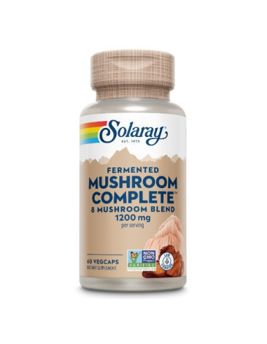 Solaray Mushroom Complete 1200mg, 60 Cápsulas Vegetales: Suplemento de Hongos Completo