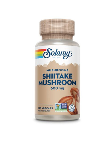 Solaray Shiitake Mushroom 600mg, 100 Cápsulas Vegetales: Refuerzo Inmunológico
