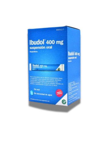 Ibudol 400mg suspensión oral Kern Pharma 20 sobres