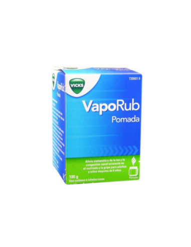 Vicks vaporub pomada 100g alivio resfriado