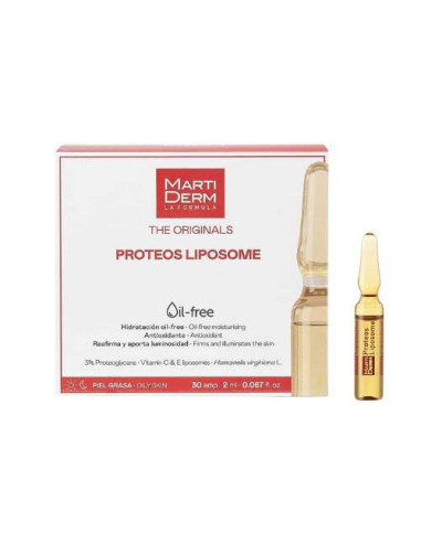Marti Derm Proteos Liposome Ampollas Eco Pack: Ampollas hidratantes para piel grasa
