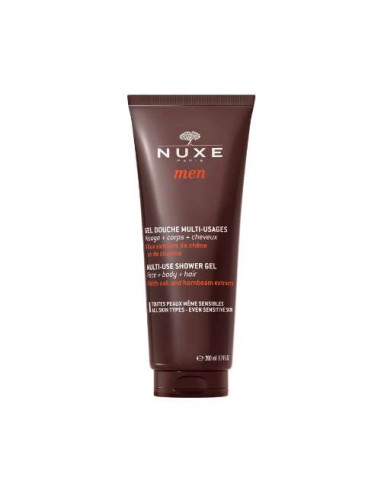 Nuxe Men Gel de Ducha Multiusos 200ml: Limpia, hidrata y revitaliza la piel y el cabello
