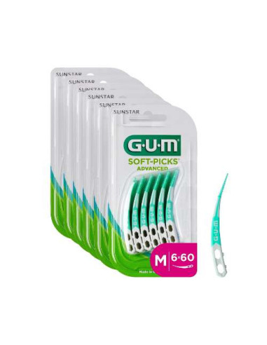 Gum Inter-Dental Soft-Picks Advanced Medium: Palillos Interdentales Medianos de Uso Suave