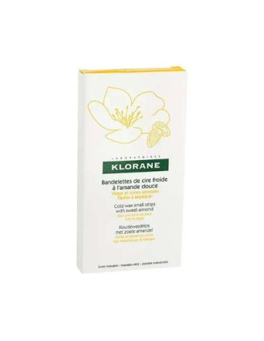 Klorane Cera Facial con Almendra Dulce 6 Bandas: Bandas de Cera para Depilación Facial Klorane Cera Facial con Almendra Dulce 6 Bandas: Bandas de Cera para Depilación Facial