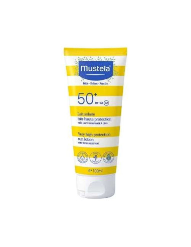 Mustela Leche SPF50+ 100ml: Protección Solar Alta para la Piel Delicada del Bebé Mustela Leche SPF50+ 100ml: Protección Solar Alta para la Piel Delicada del Bebé