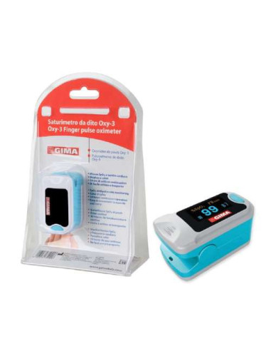 Gima Oxy-3 Oxímetro de Dedo: Medición de Saturación de Oxígeno y Pulso