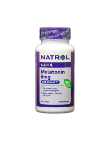 Melatonina Natrol 5mg 100 Cápsulas: Apoyo para un Sueño Reparador
